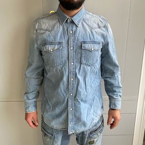 American Eagle Denim Button Down Size Xl